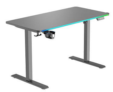 Schreibtisch Jack Schwarz ca. 120x70-115x60cm Metall, Kunststoff, Holzwerkstoff Mömax Möbel > Tische > Schreibtische > Schreibtische Schwarz