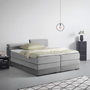Boxspringbett Sevilla in Grau Textil Premium Living Möbel > Betten > Doppelbetten Grau