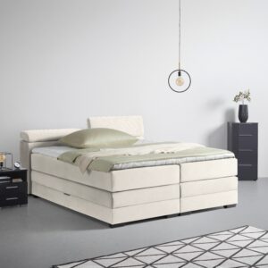 Boxspringbett Sevilla Beige ca. 180x200cm Textil Premium Living Möbel > Betten > Doppelbetten Beige