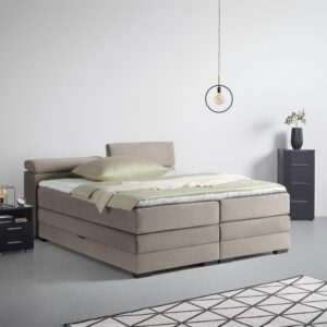 wohnli-moebel-suche-000812010437-1 Boxspringbett Sevilla Graubraun ca. 180x200cm Holz Premium Living Möbel > Betten > Doppelbetten Grau