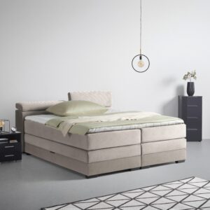 wohnli-moebel-suche-000812010454-1 Boxspringbett Sevilla Graubraun ca. 140x200cm Holz, Textil Premium Living Möbel > Betten > Boxspringbetten Grau