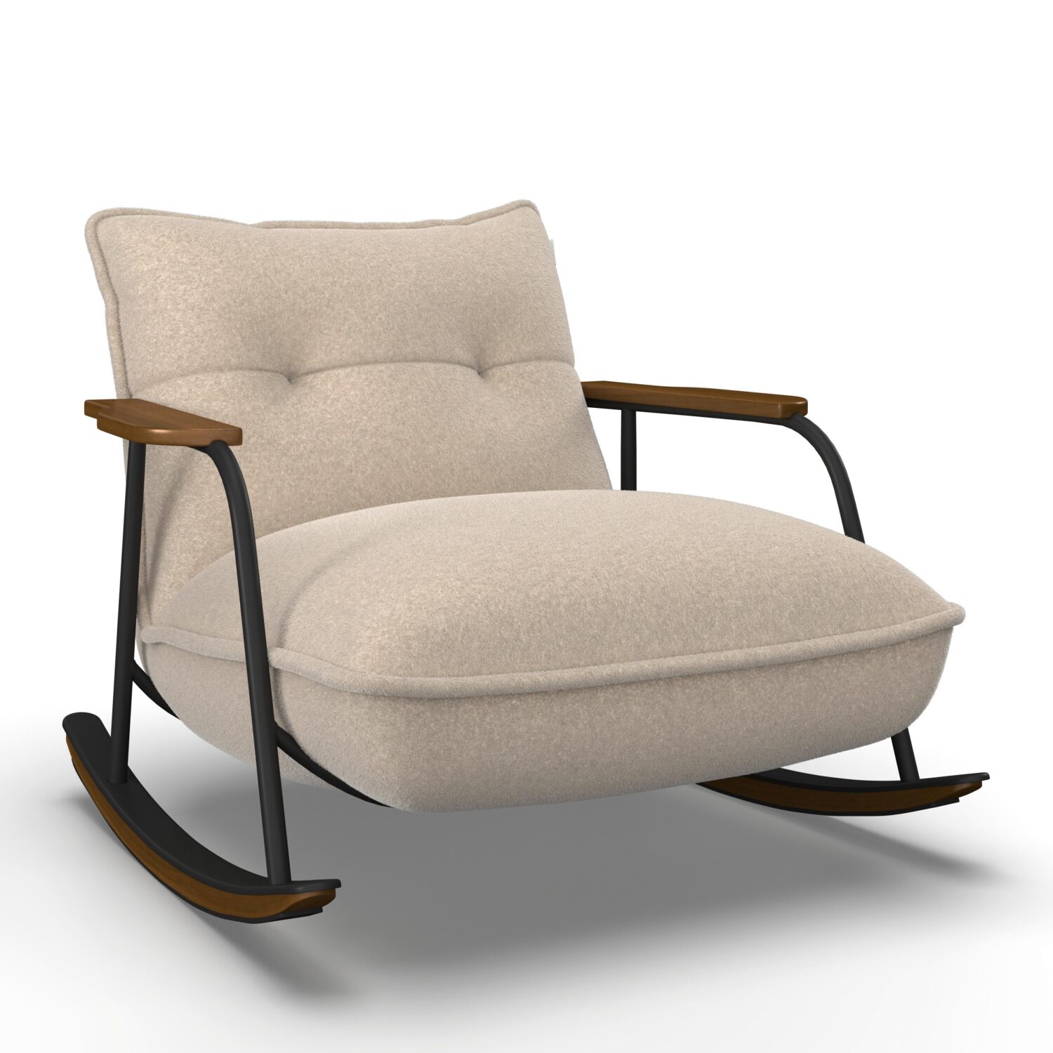 Wohnli Möbelsuche - Schaukelsessel Ines Bouclé Beige