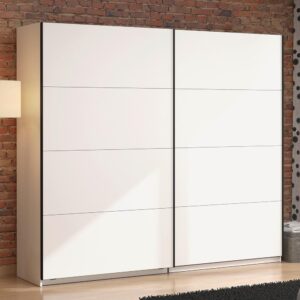 Schwebetürenschrank Gard Weiß Holzwerkstoff Based Möbel > Schränke > Kleiderschränke > Schwebetürenschränke Weiß