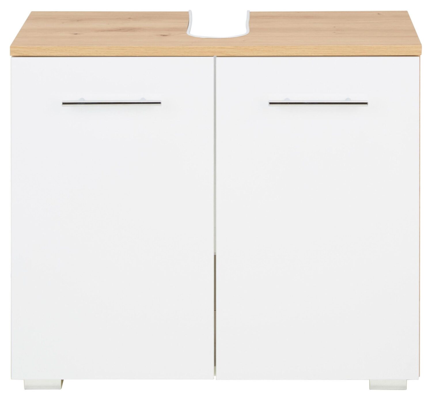 Wohnli Möbelsuche - Waschbeckenunterschrank in Weiß/Eichefarben