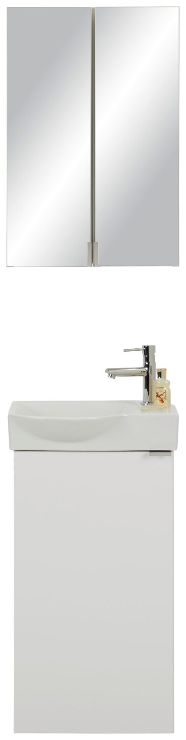 Wohnli Möbelsuche - Gästebad in Hochglanz Weiß