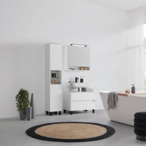 Hochschrank Aida Weiß Holzwerkstoff Mömax Möbel > Schränke > Badezimmerschränke > Hochschrank Weiß