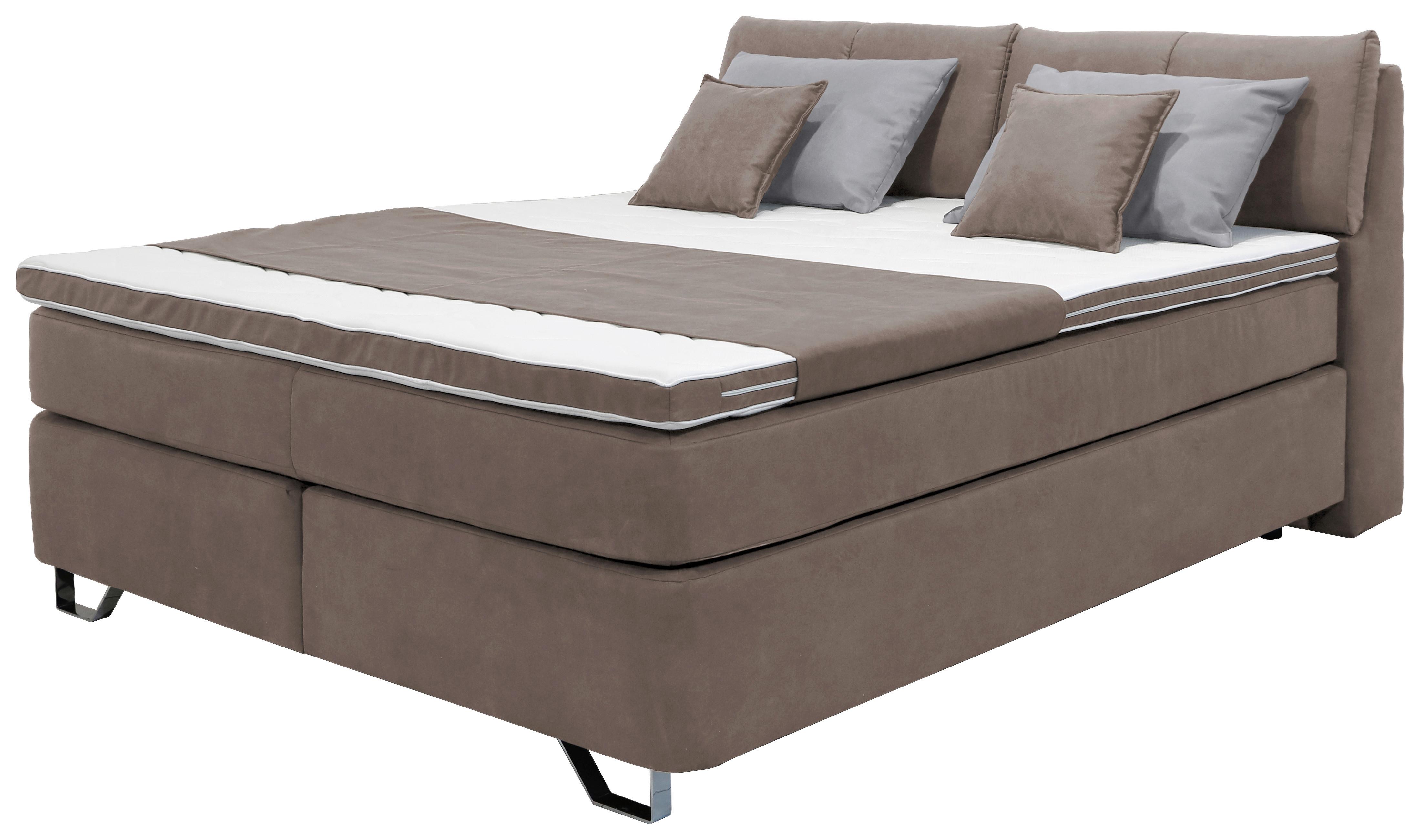 wohnli-moebel-suche-000840000304-1 Boxspringbett Tabea Taupe ca. 180x200cm Holz, Textil, Holzwerkstoff Mömax Möbel > Betten > Doppelbetten Taupe
