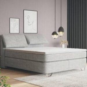 wohnli-moebel-suche-000840000326-1 Boxspringbett Tabea Hellgrau ca. 160x200cm Metall, Kunststoff, Textil, Karton, Holzwerkstoff Mömax Möbel > Betten > Boxspringbetten Grau
