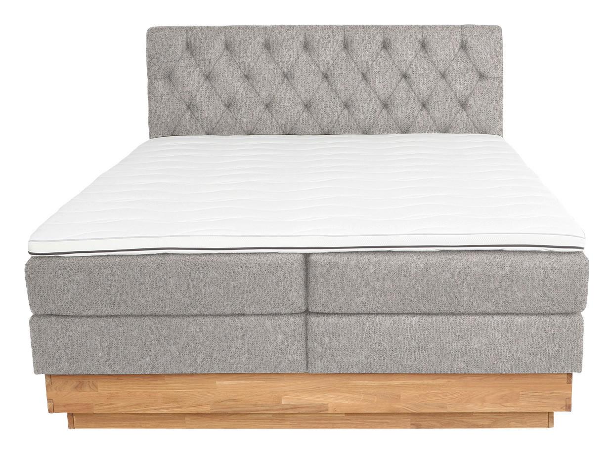 Boxspringbett in Taupe ca. 160x200cm Holz, Kunststoff, Textil Zandiara Möbel > Betten > Boxspringbetten Taupe