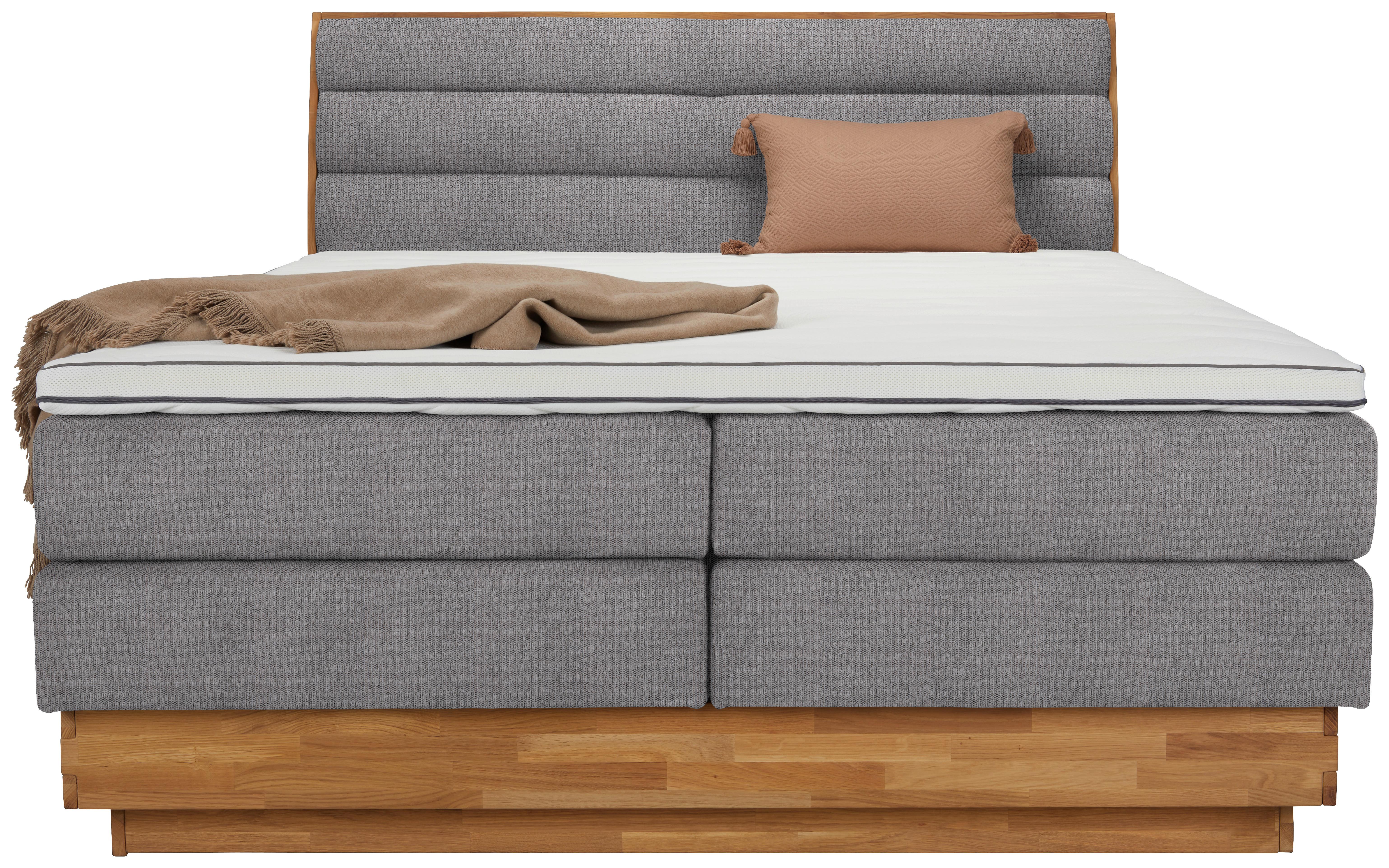 wohnli-moebel-suche-000840151014-1 Boxspringbett Marissa in Hellgrau ca. 160x200cm Holz, Kunststoff, Textil Premium Living Möbel > Betten > Boxspringbetten Grau