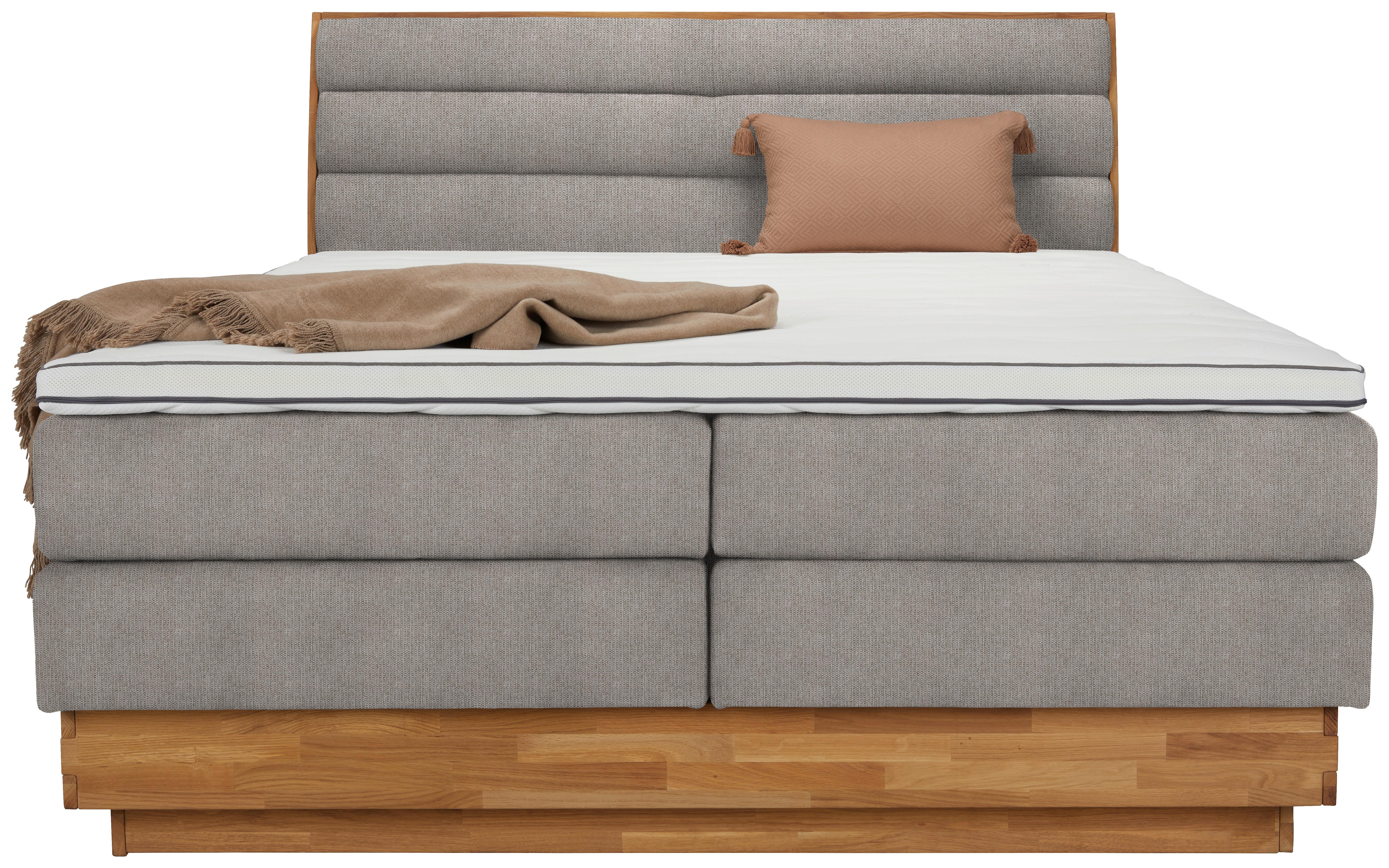Boxspringbett Marissa in Taupe ca. 160x200cm Holz, Kunststoff, Textil Premium Living Möbel > Betten > Boxspringbetten Taupe