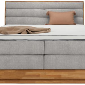 Boxspringbett Marissa in Beige ca. 180x200cm Holz, Kunststoff, Textil Premium Living Möbel > Betten > Doppelbetten Beige