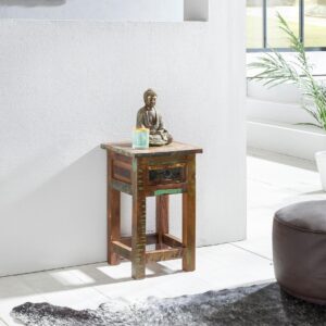 wohnli-moebel-suche-000850001003-1 Beistelltisch Kalkutta ca. 30x30 cm Mango Metall MID.YOU Möbel > Tische > Beistelltische Braun