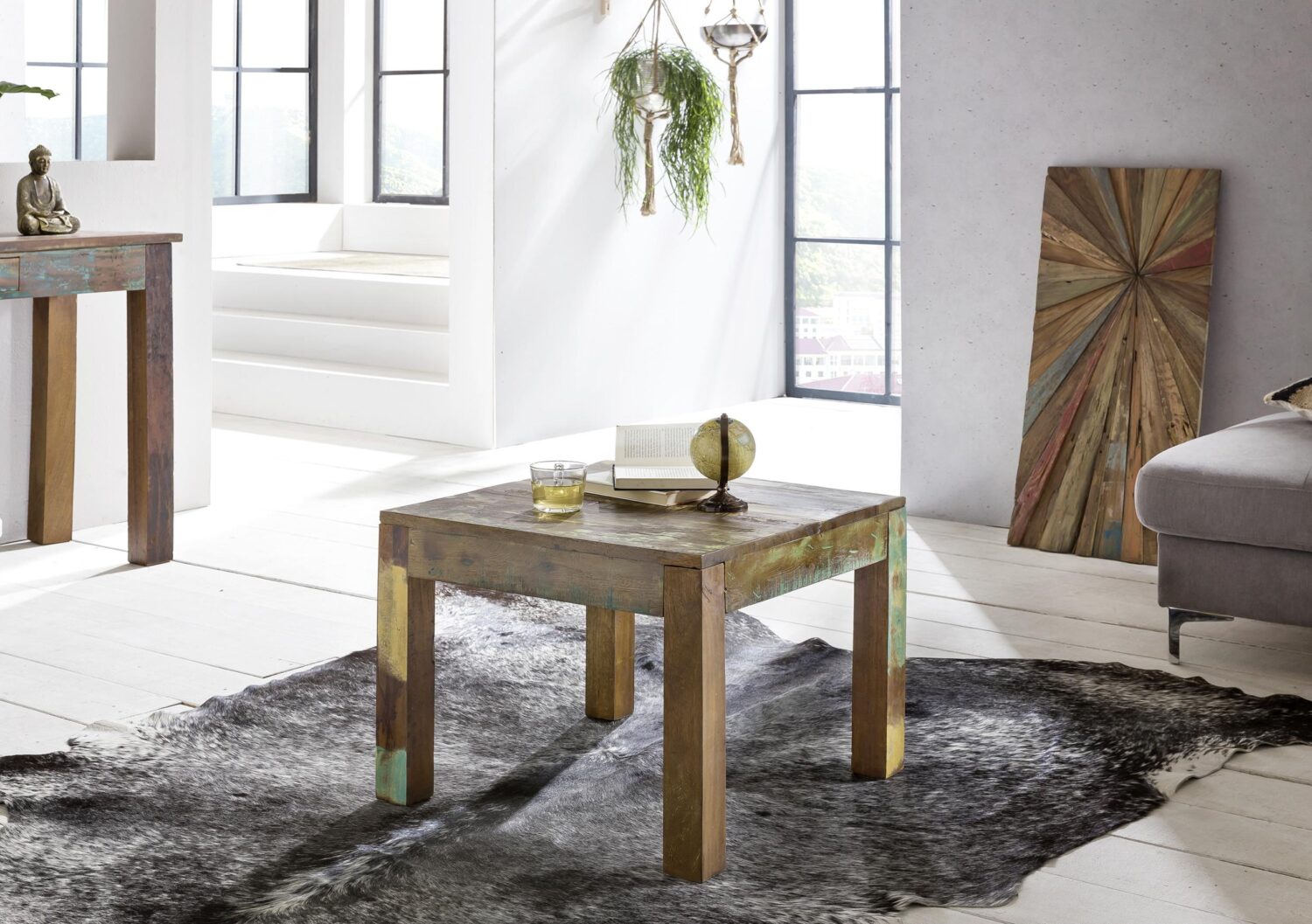 Couchtisch Kalkutta ca. 60x60 cm Mango Holz MID.YOU Wohnzimmermöbel Braun