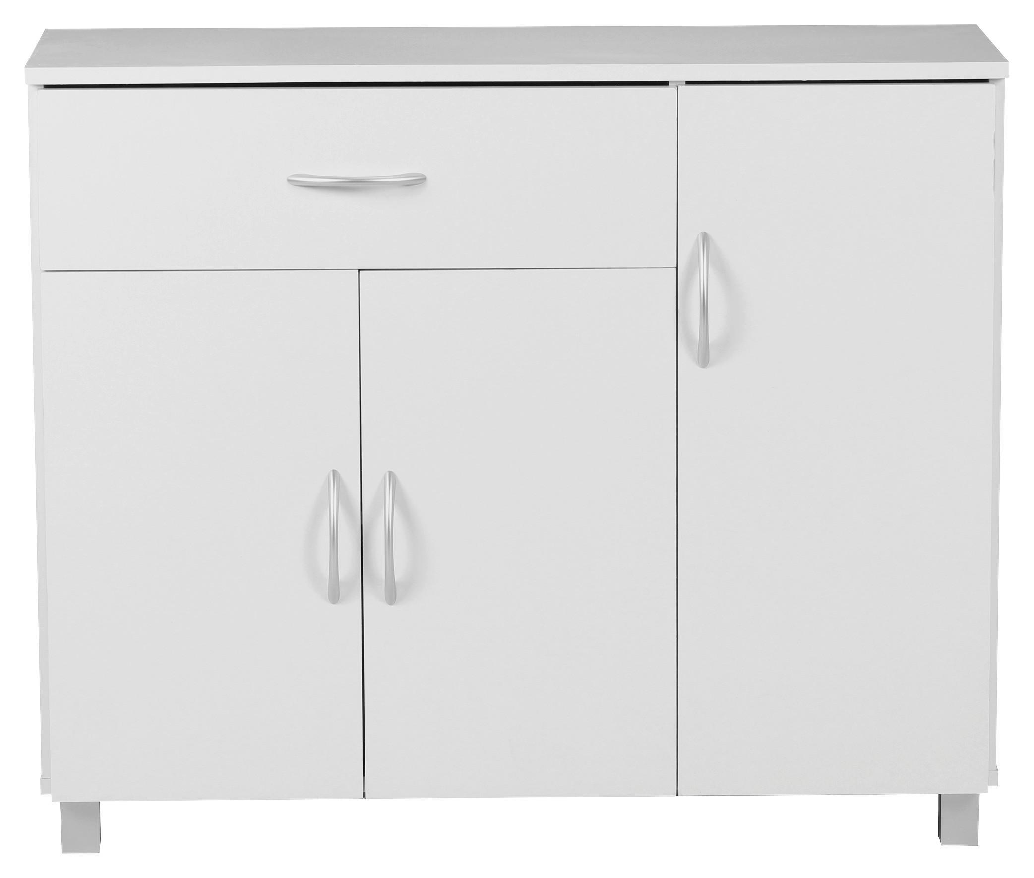 Sideboard Jarry ca. 90x75x30 cm Weiß Holzwerkstoff MID.YOU Wohnzimmermöbel Weiß