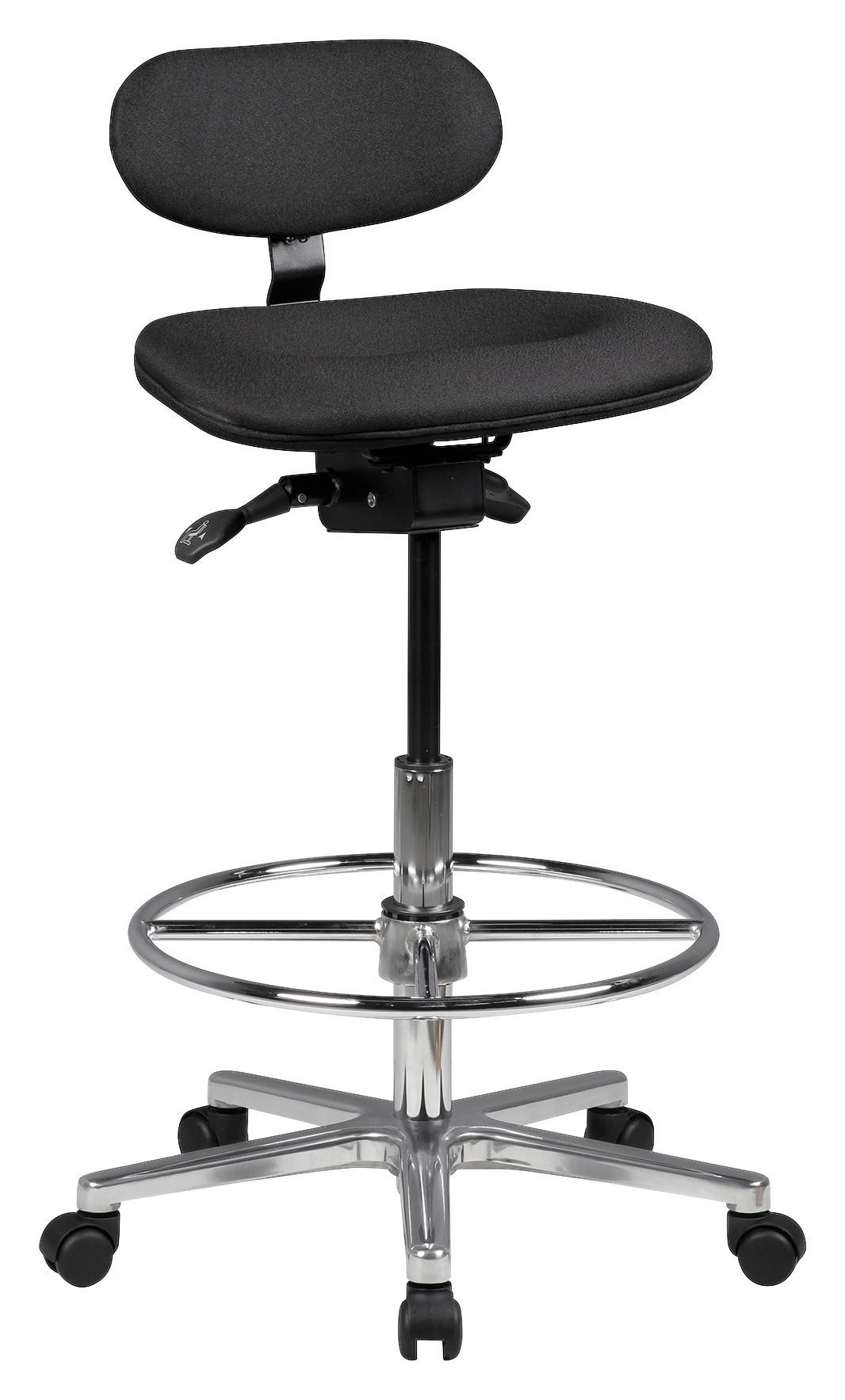 Wohnli Möbelsuche - Bürohocker Louis ca. 60x83x60 cm Schwarz