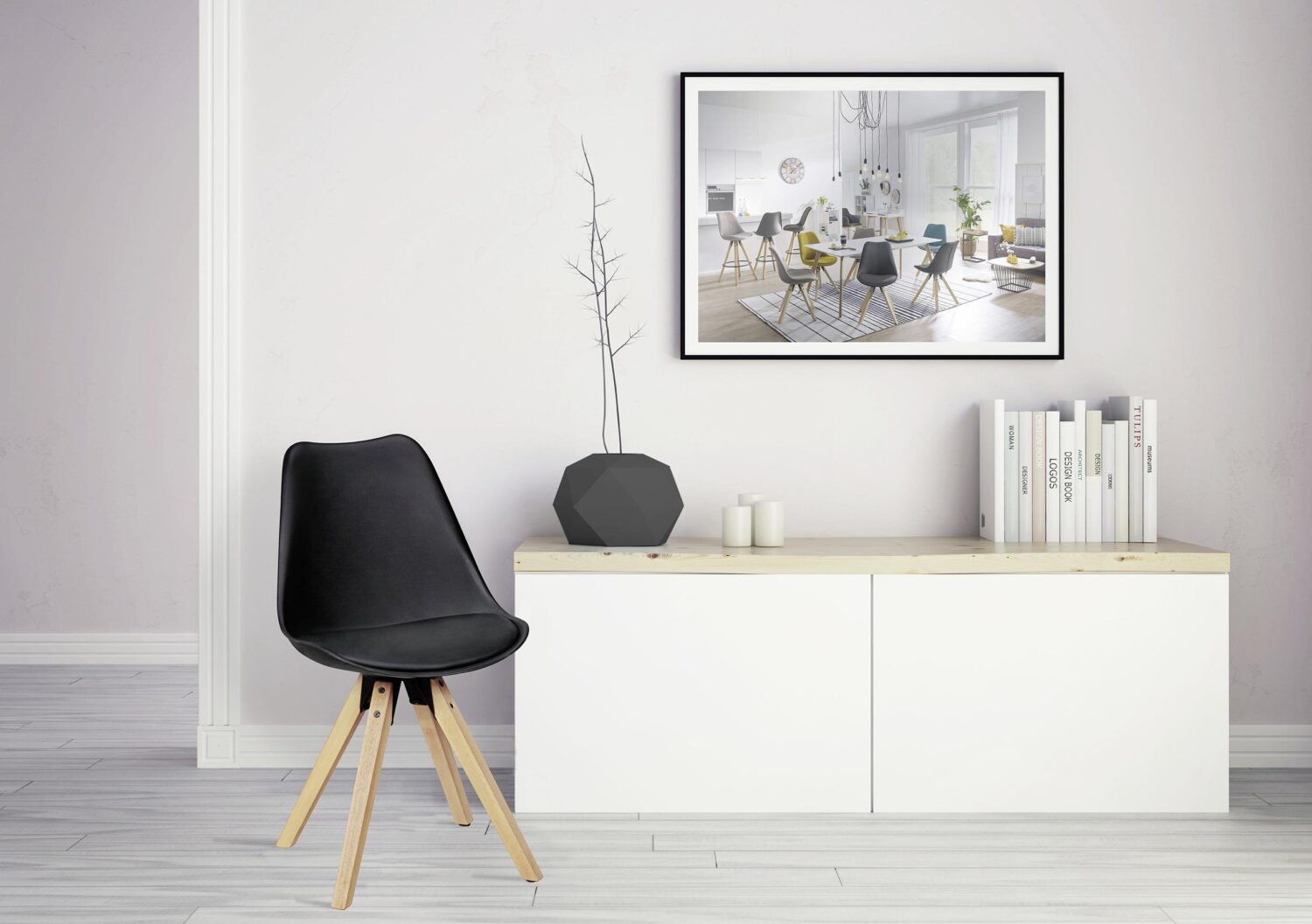 Stuhl-Set in Schwarz ´LIMA´ Holz, Kunststoff, Textil MID.YOU Möbel > Stühle > Stuhl-Sets > Esszimmerstühle Sets Schwarz