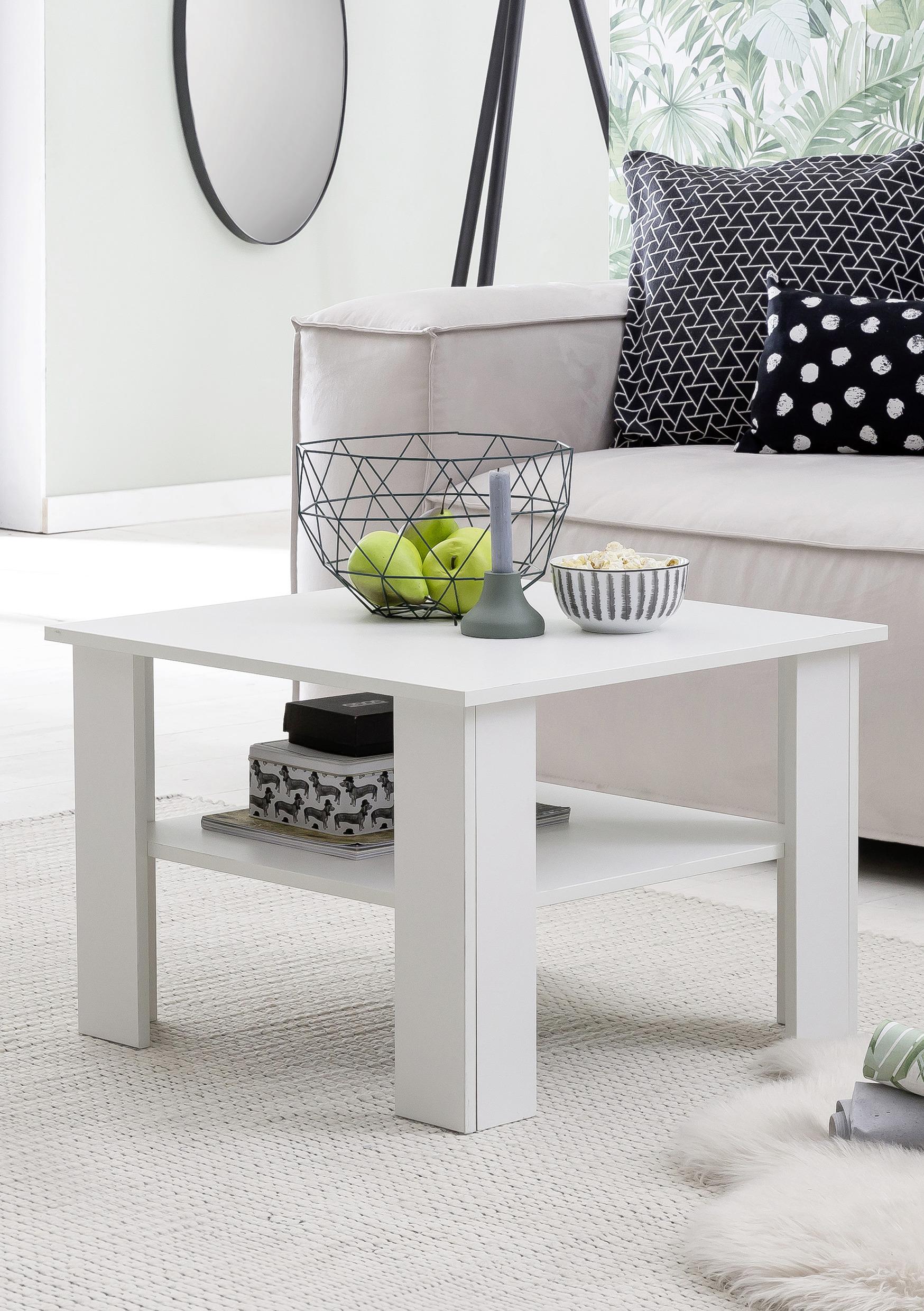 Couchtisch Weiß Holzwerkstoff MID.YOU Möbel > Tische > Couchtische > Couchtische mit Stauraum Weiß