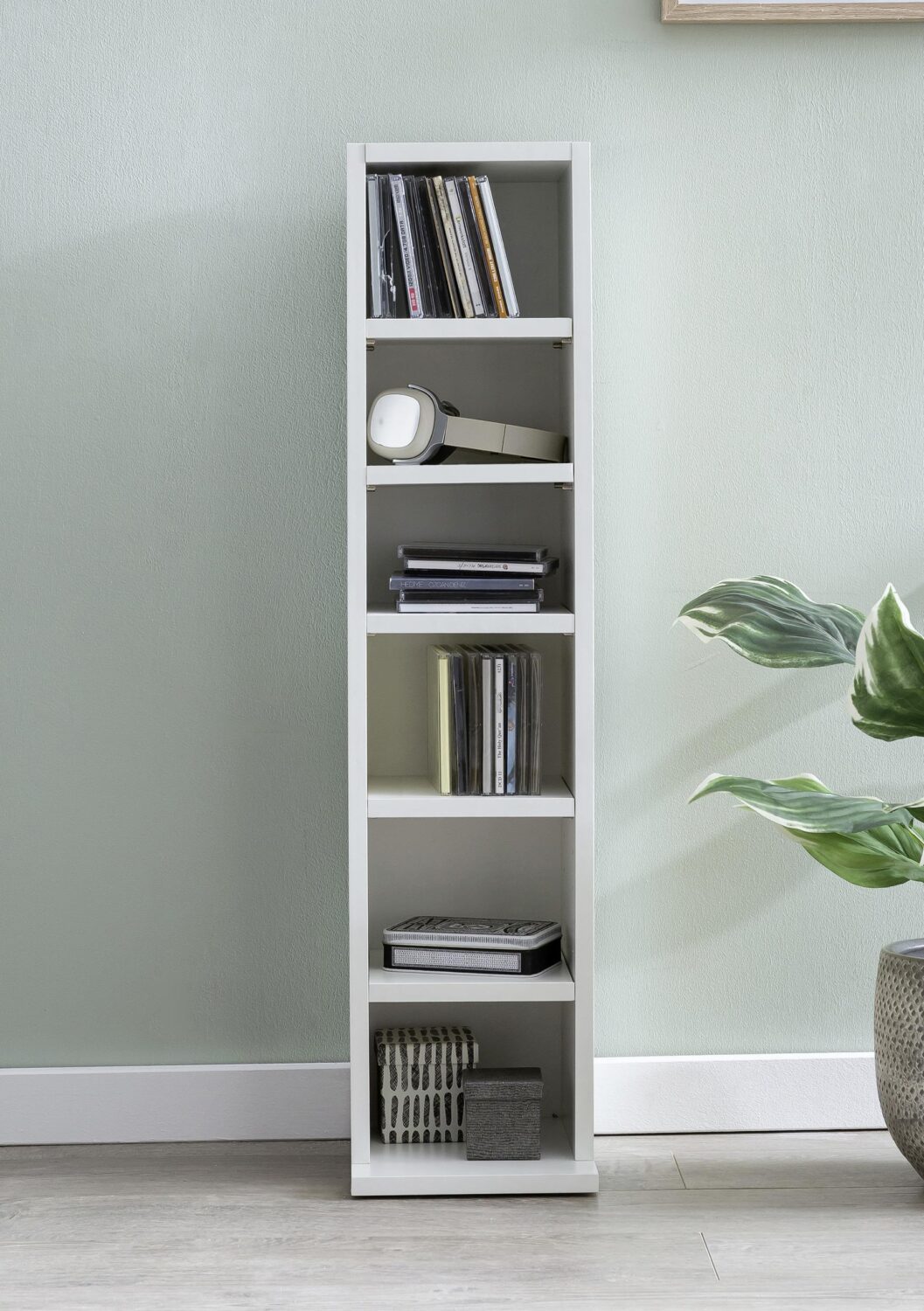 Regal ca. 21x91x20 cm Weiß Holzwerkstoff MID.YOU Wohnzimmermöbel Weiß