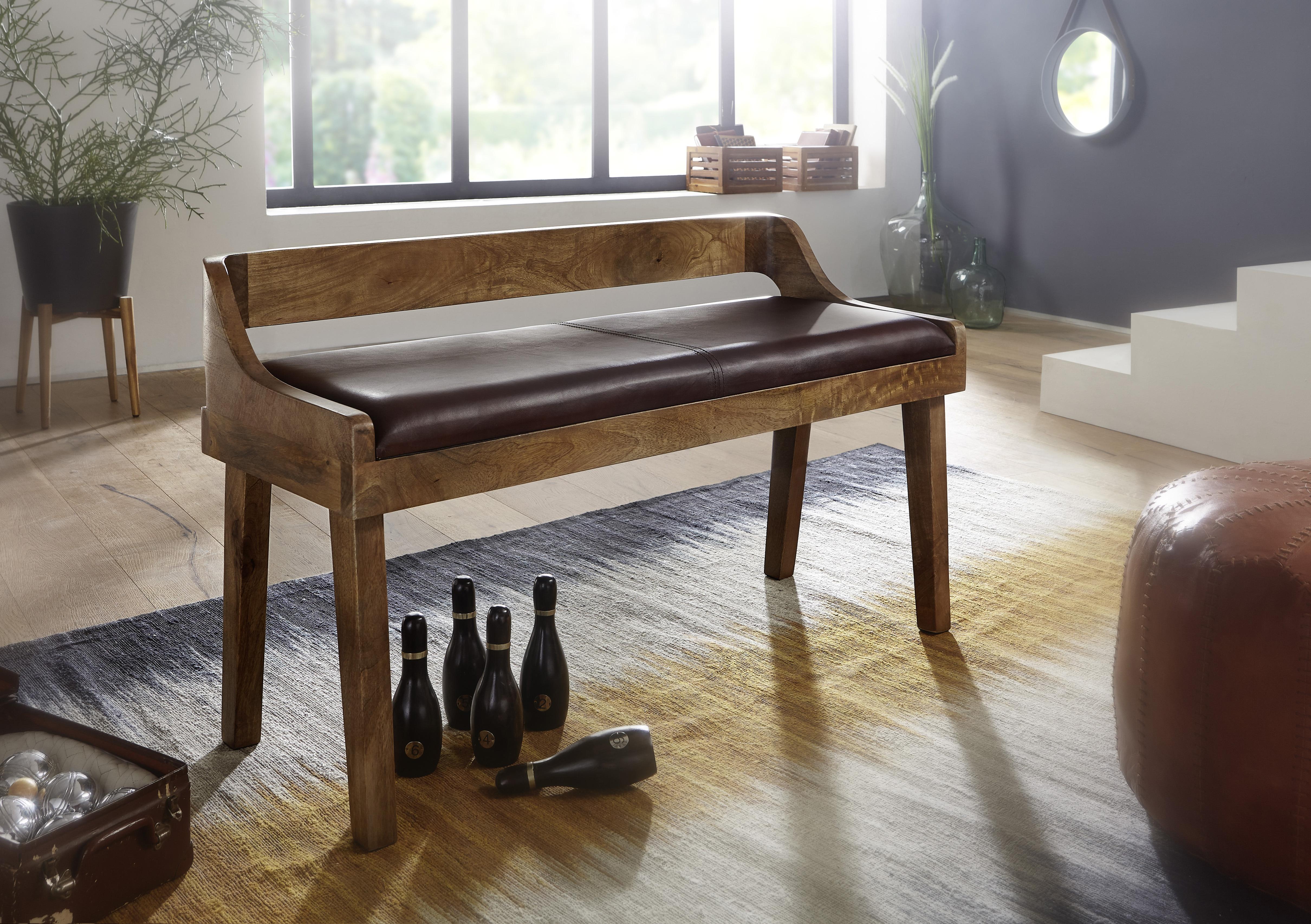 Sitzbank Braun Holz MID.YOU Möbel > Bänke > Sitzbänke Braun
