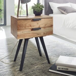 wohnli-moebel-suche-000850036701-1 NACHTSCHRANK WOHNLING Holz MID.YOU Möbel > Kommoden & Schubladenschränke > Nachttische Braun