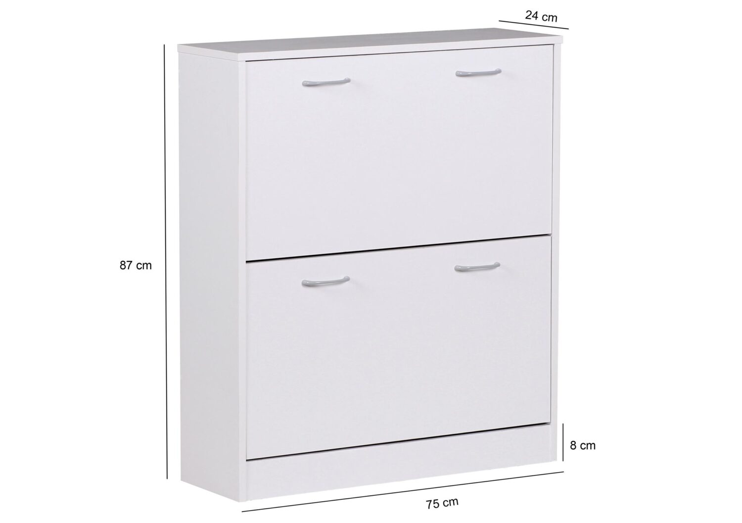 Schuhkipper Sarah ca. 75x87x24cm Weiß Kunststoff MID.YOU Garderoben Weiß