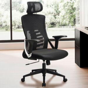 Drehstuhl Schwarz Schwarz ca. 65x123x65cm Textil MID.YOU Möbel > Stühle > Bürostühle > Bürostühle ergonomisch Schwarz