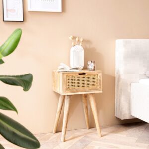 wohnli-moebel-suche-000850068502-1 Nachttisch WL6.807 ca.40x60x30cm Mangoholz massiv Holz MID.YOU Möbel > Kommoden & Schubladenschränke > Nachttische Braun
