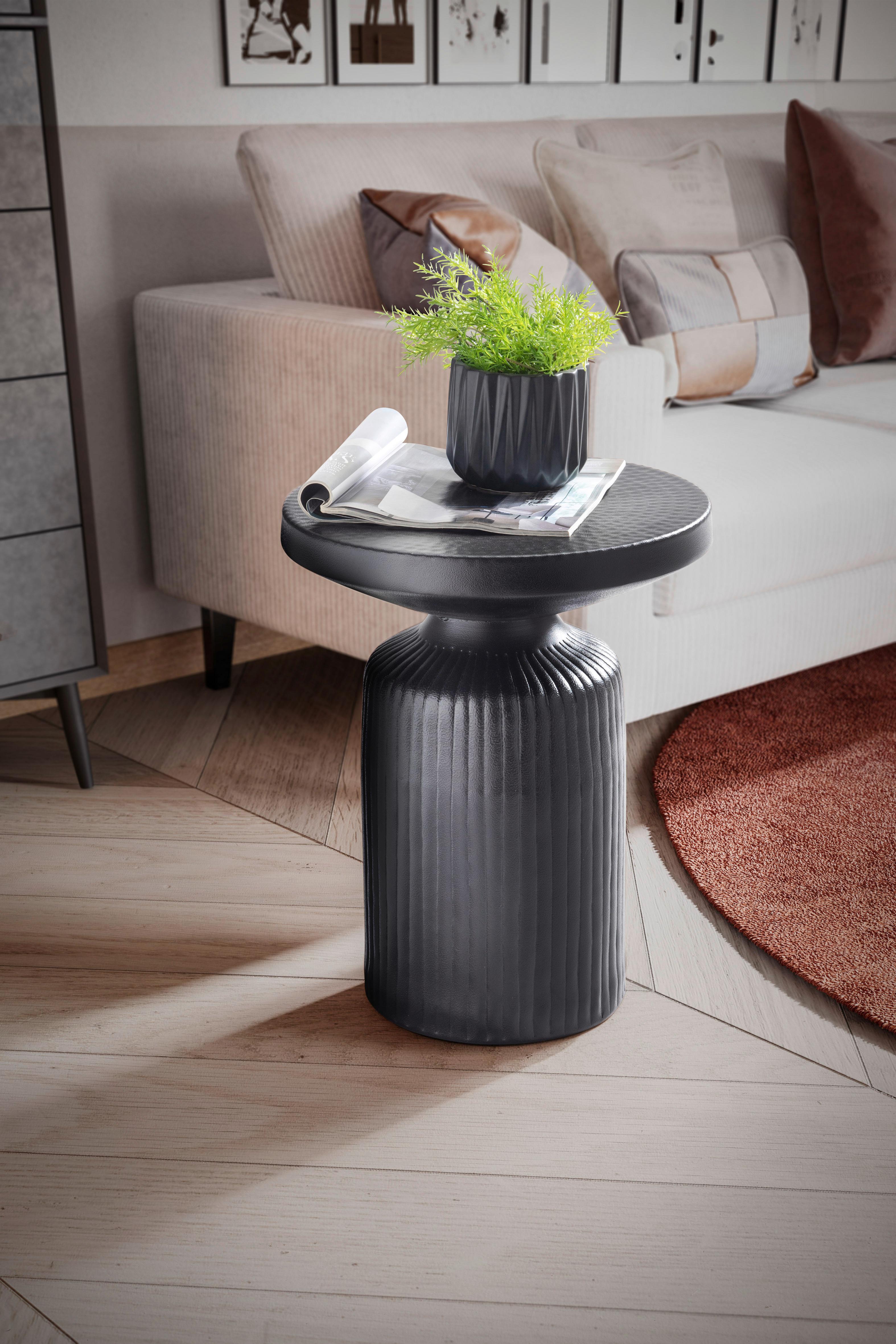 Beistelltisch Schwarz Metall MID.YOU Möbel > Tische > Beistelltische > Beistelltische Metall Schwarz