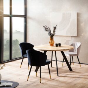 Esstisch Echtholz ca. 120x120x76 cm Holz MID.YOU Möbel > Tische > Esstische > Esstische Holz Braun