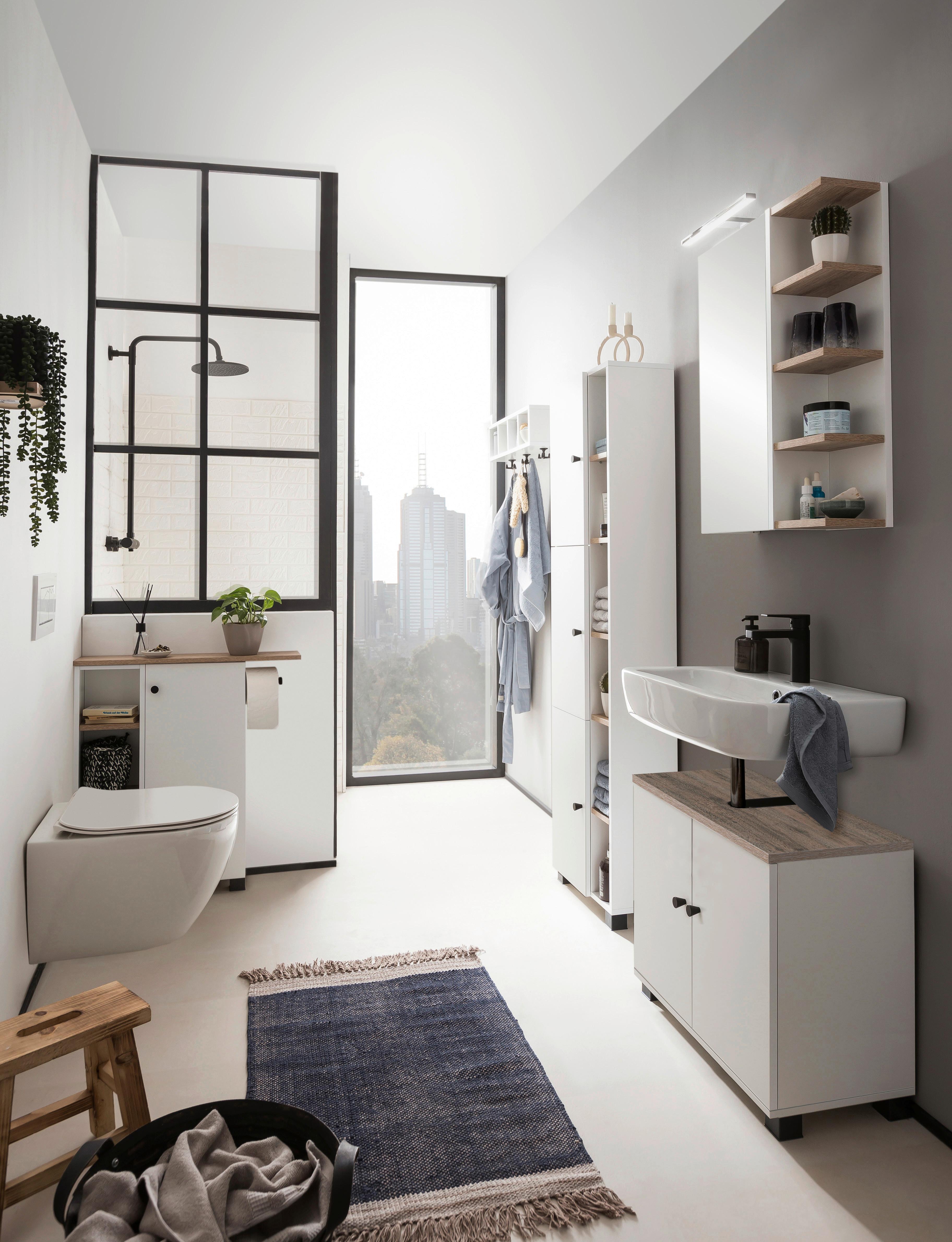 Waschbeckenunterschrank Balto Weiß Holzwerkstoff MID.YOU Möbel > Schränke > Badezimmerschränke > Waschbeckenunterschränke Weiß