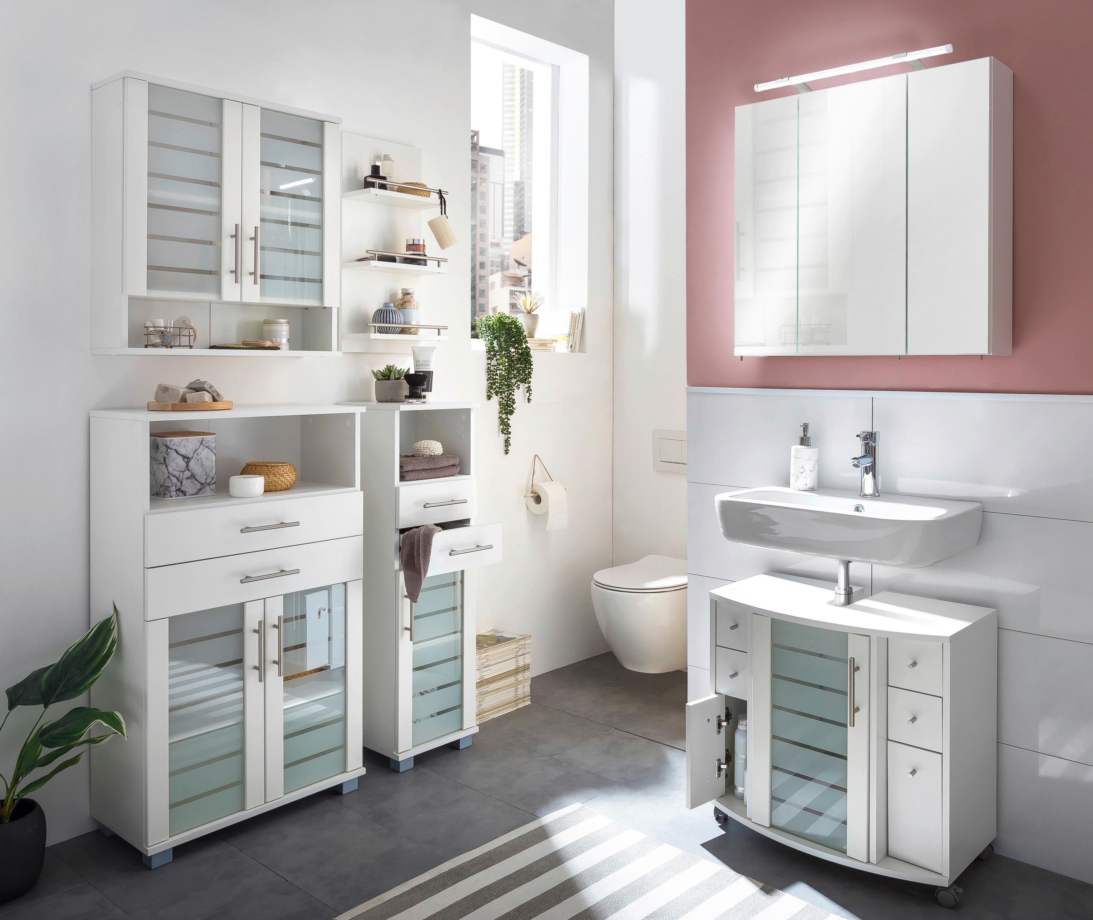 Hängeschrank Niko Weiß Holzwerkstoff MID.YOU Möbel > Schränke > Badezimmerschränke > Bad-Hängeschränke Weiß