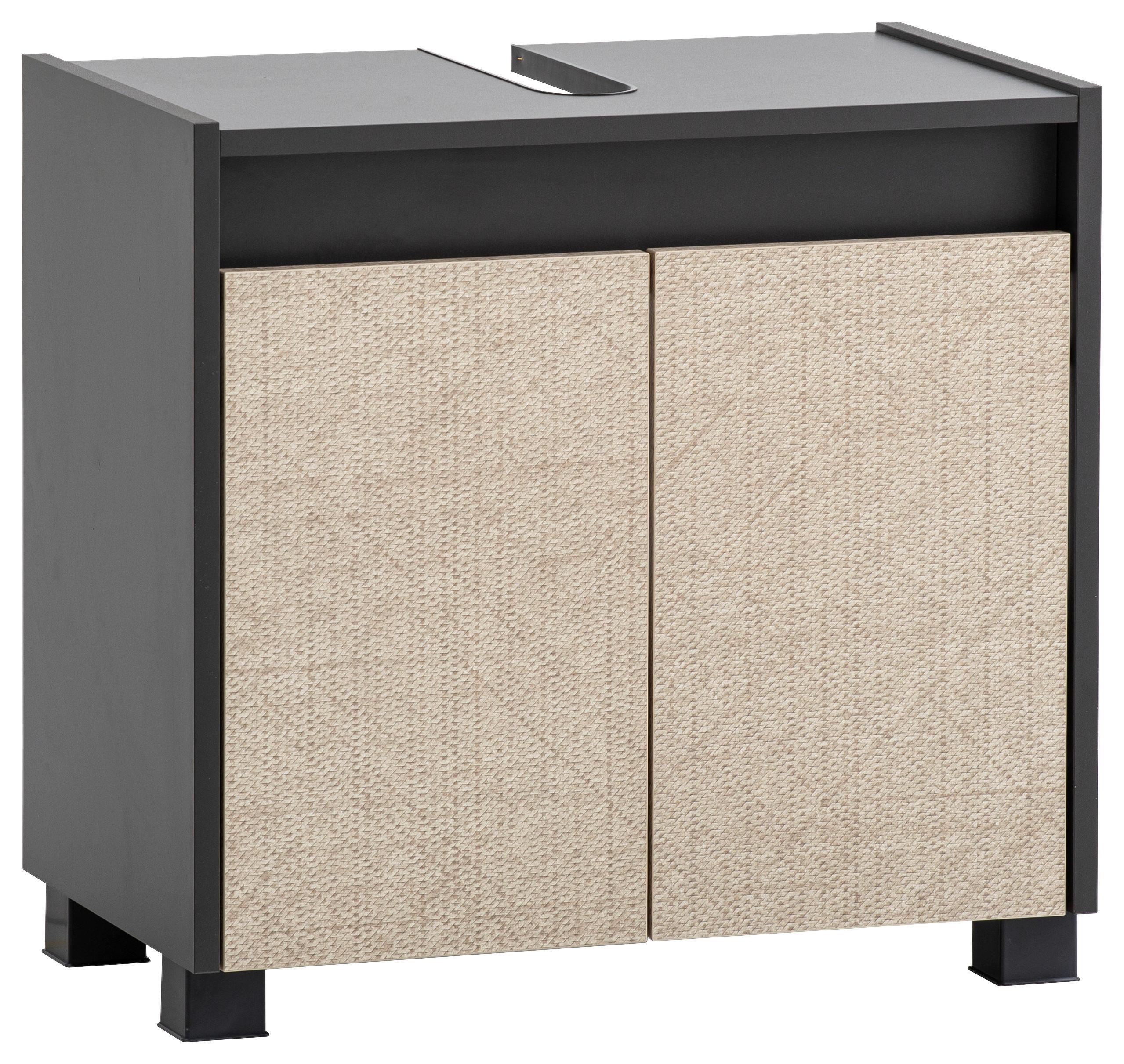 Wohnli Möbelsuche - Waschbeckenunterschrank Sander Anthrazit/Beige