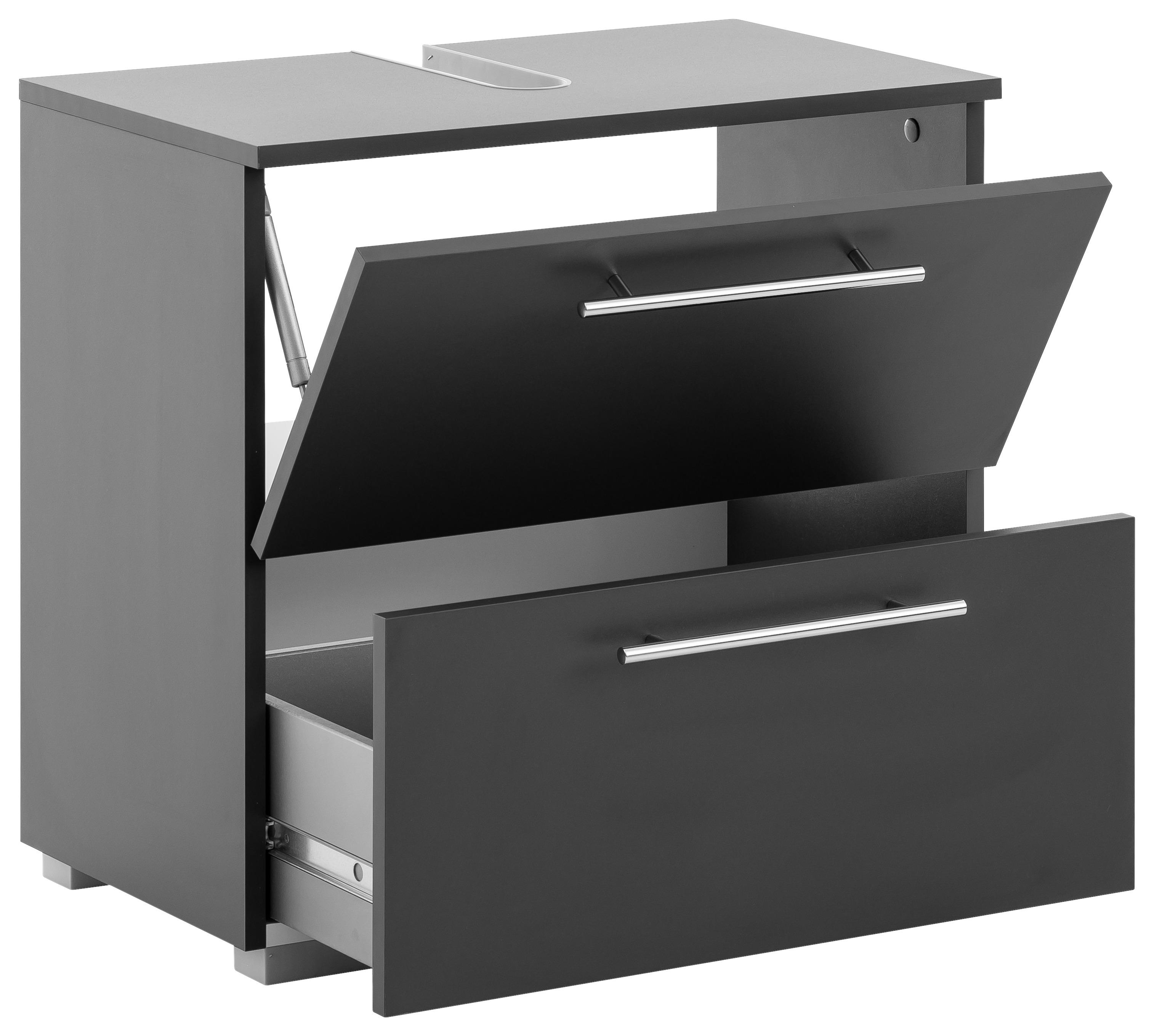 Waschbeckenunterschrank Carlos Anthrazit Holzwerkstoff MID.YOU Möbel > Schränke > Badezimmerschränke > Waschbeckenunterschränke Anthrazit