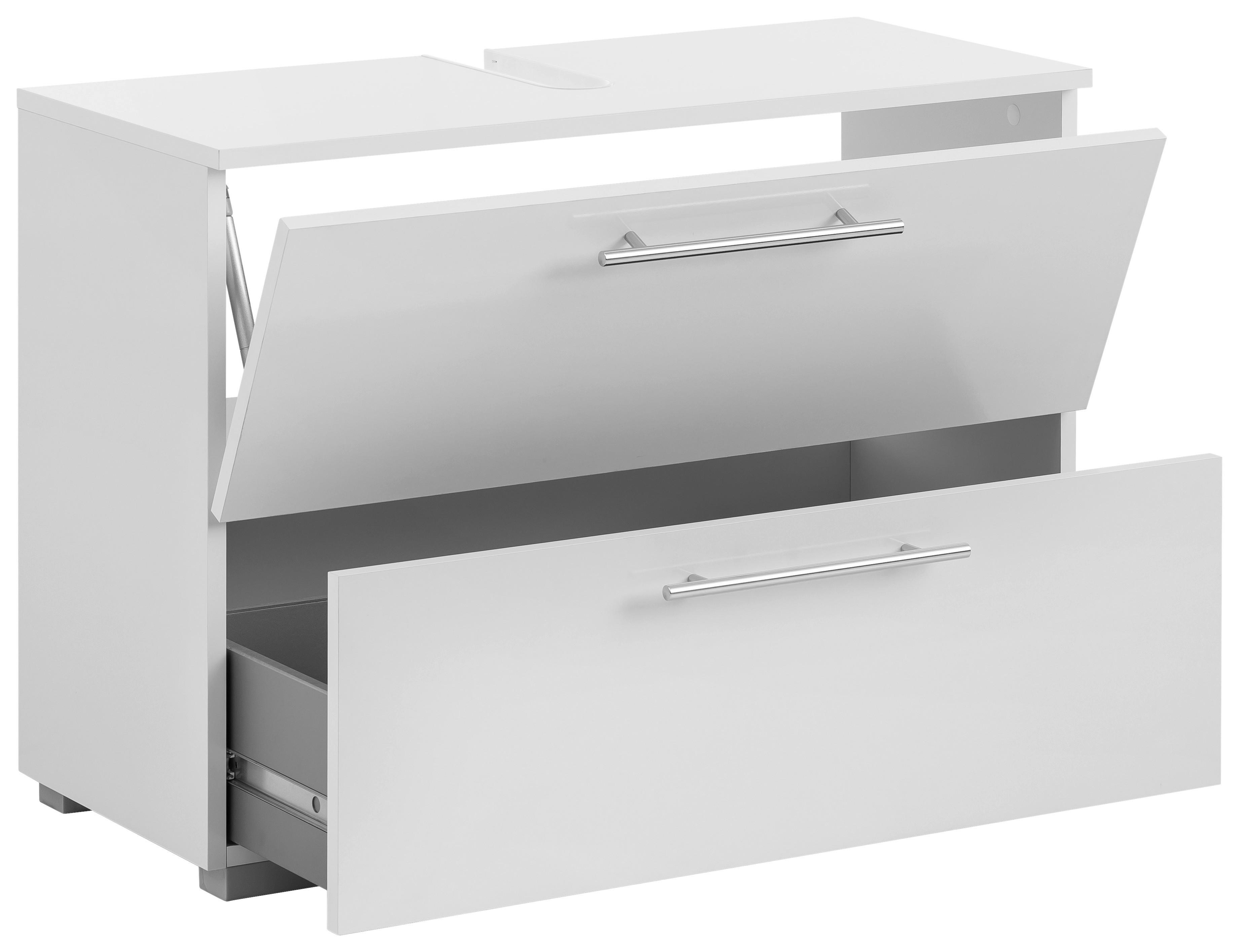 Waschbeckenunterschrank Carlos Weiß Holzwerkstoff MID.YOU Möbel > Schränke > Badezimmerschränke > Waschbeckenunterschränke Weiß