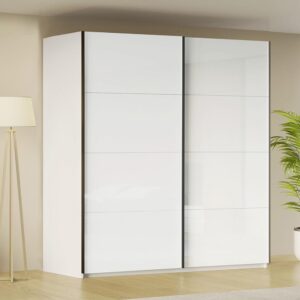 Schwebetürenschrank Family Weiß Hochglanz Metall Mömax Möbel > Schränke > Kleiderschränke > Schwebetürenschränke Weiß