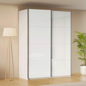 Schwebetürenschrank Family Weiß Hochglanz Metall Mömax Möbel > Schränke > Kleiderschränke > Schwebetürenschränke Weiß