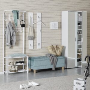 Schuhschrank in Weiß Glas Mömax Garderoben Weiß