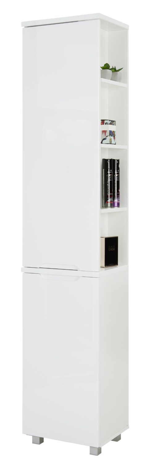Hochschrank in Weiß Holzwerkstoff Mömax Möbel > Schränke > Badezimmerschränke > Hochschrank Weiß