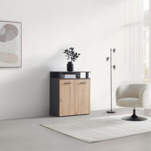 wohnli-moebel-suche-000887046306-1 Kommode Montana Anthrazit/Eiche Artisan Holzwerkstoff Based Möbel > Kommoden & Schubladenschränke > Kommoden Anthrazit