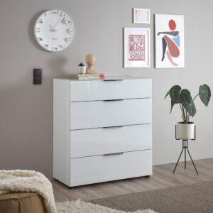 Kommode Siena Weiß Glas, Holzwerkstoff Mömax Möbel > Kommoden & Schubladenschränke > Kommoden Weiß