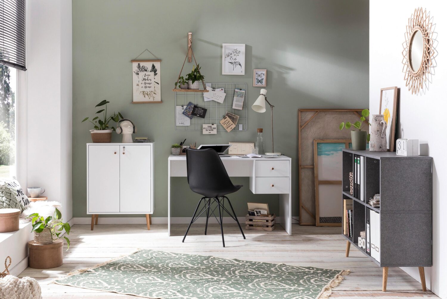 Aktenschrank Jonte ca. 65x87 cm Weiß Holzwerkstoff MID.YOU Möbel > Schränke > Büroschrank > Aktenschrank Weiß