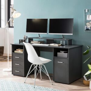 Schreibtisch Niels Anthrazit Metall MID.YOU Möbel > Tische > Schreibtische > Schreibtische Anthrazit