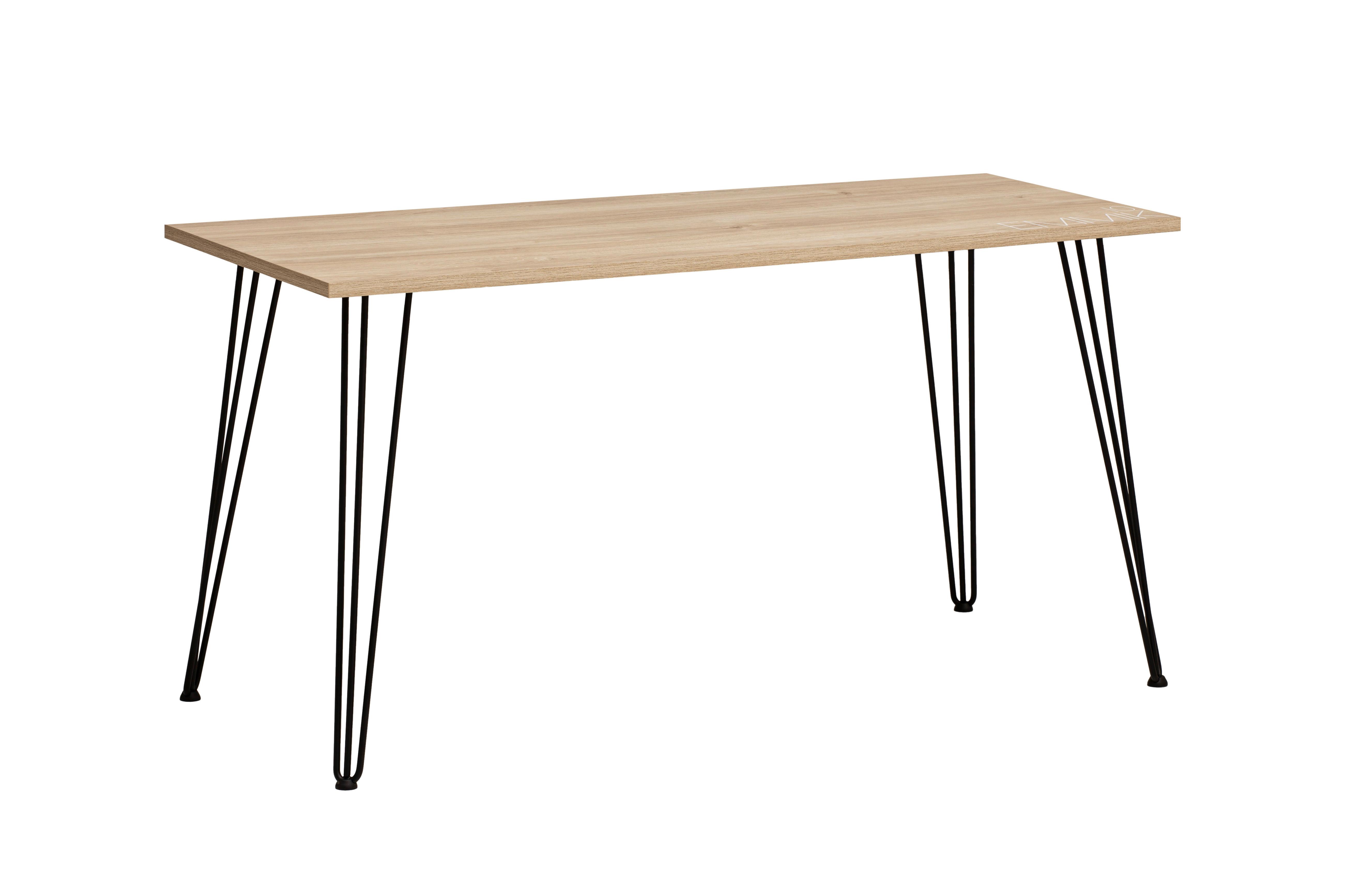 Wohnli Möbelsuche - Schreibtisch Emmik Schwarz/Eichefarben