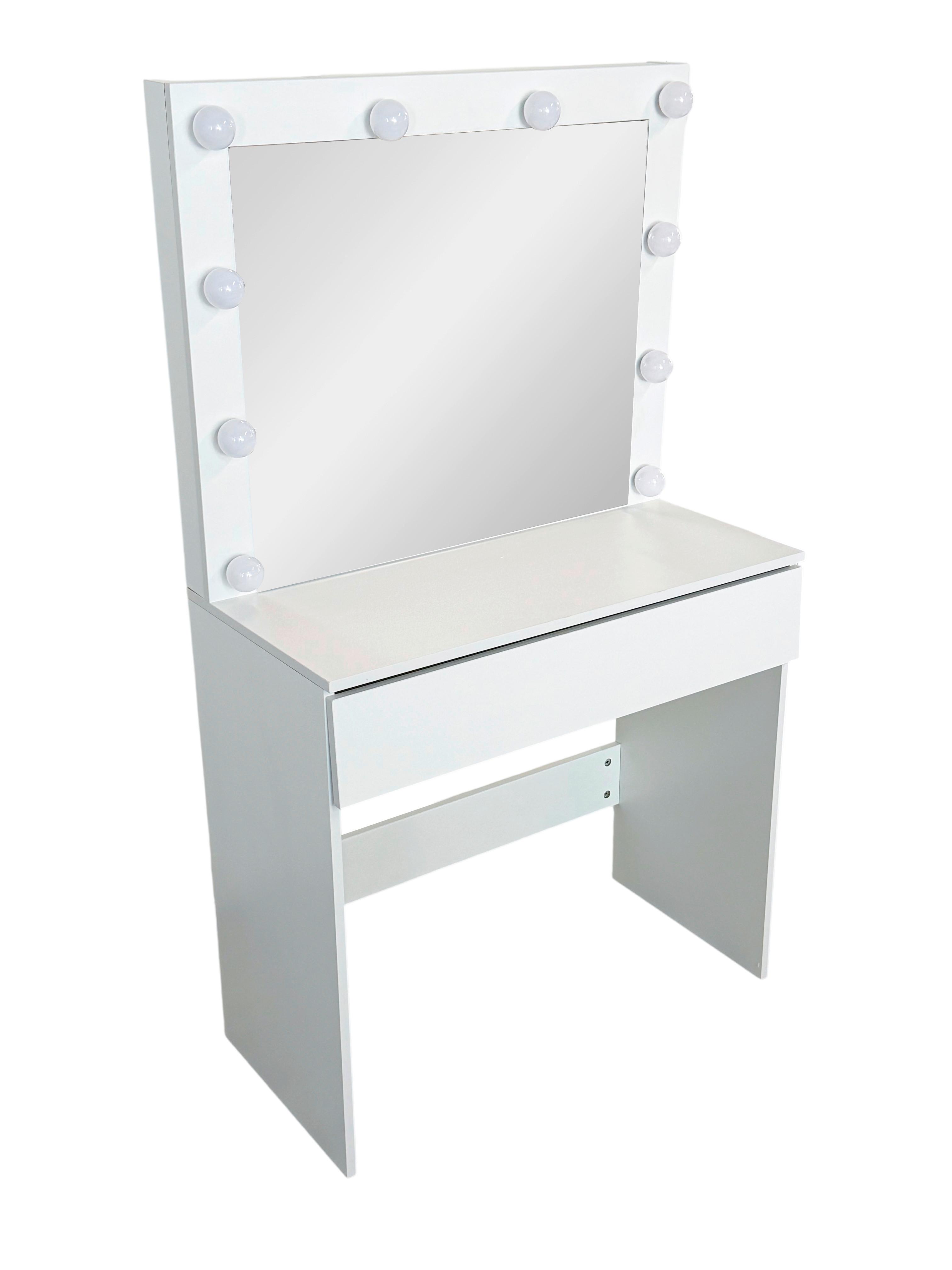 wohnli-moebel-suche-000895015601 Wohnli Möbelsuche - Schminktisch Lilian Mattweiß inkl. LED