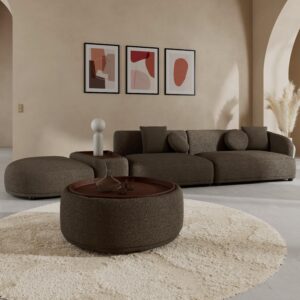 Wohnli Möbelsuche - Wohnlandschaft Kira Chenille Braun