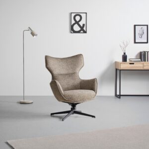 Sessel Flavio Graubraun Metall, Textil Mömax Möbel > Sessel > Polstersessel Grau