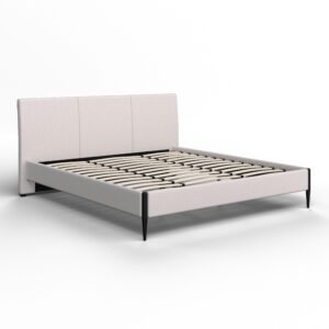 wohnli-moebel-suche-000909000401-1 Polsterbett Melisa Hellgrau ca. 180x200 cm Holz, Metall, Textil Bessagi Home Möbel > Betten > Doppelbetten Grau