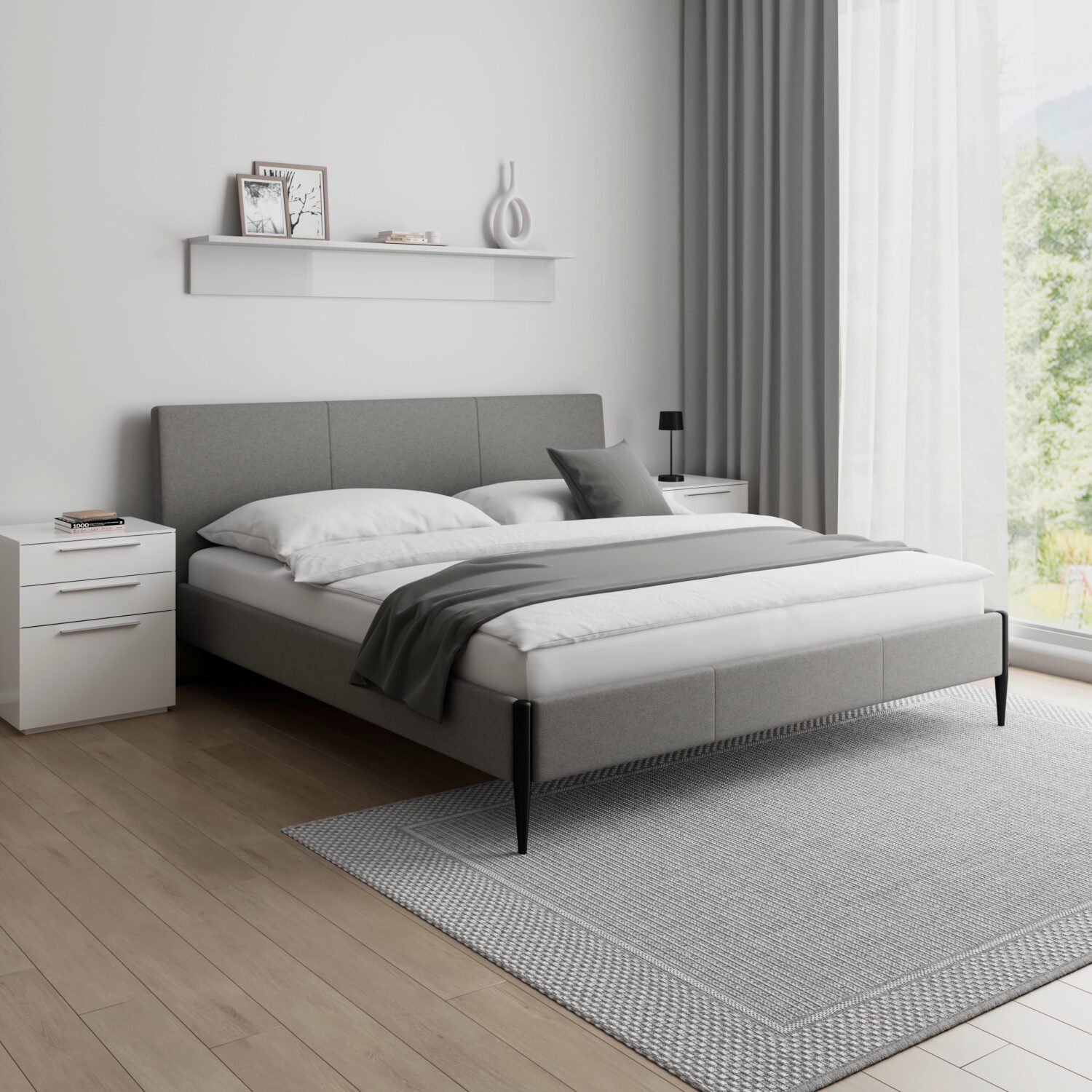 Wohnli Möbelsuche - Polsterbett Melisa ca. 180x200 cm Grau