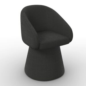 Wohnli Möbelsuche - Armlehnstuhl Maia Schwarz Chenille Drehbar Gepolstert